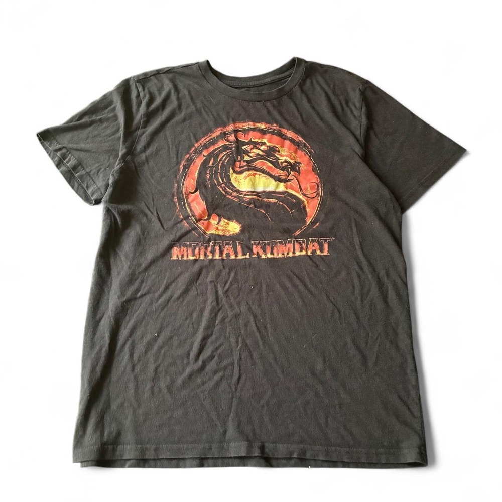 Mortal Kombat Black Dragon Logo Graphic T-Shirt Gaming Video Game Tee Mens Large